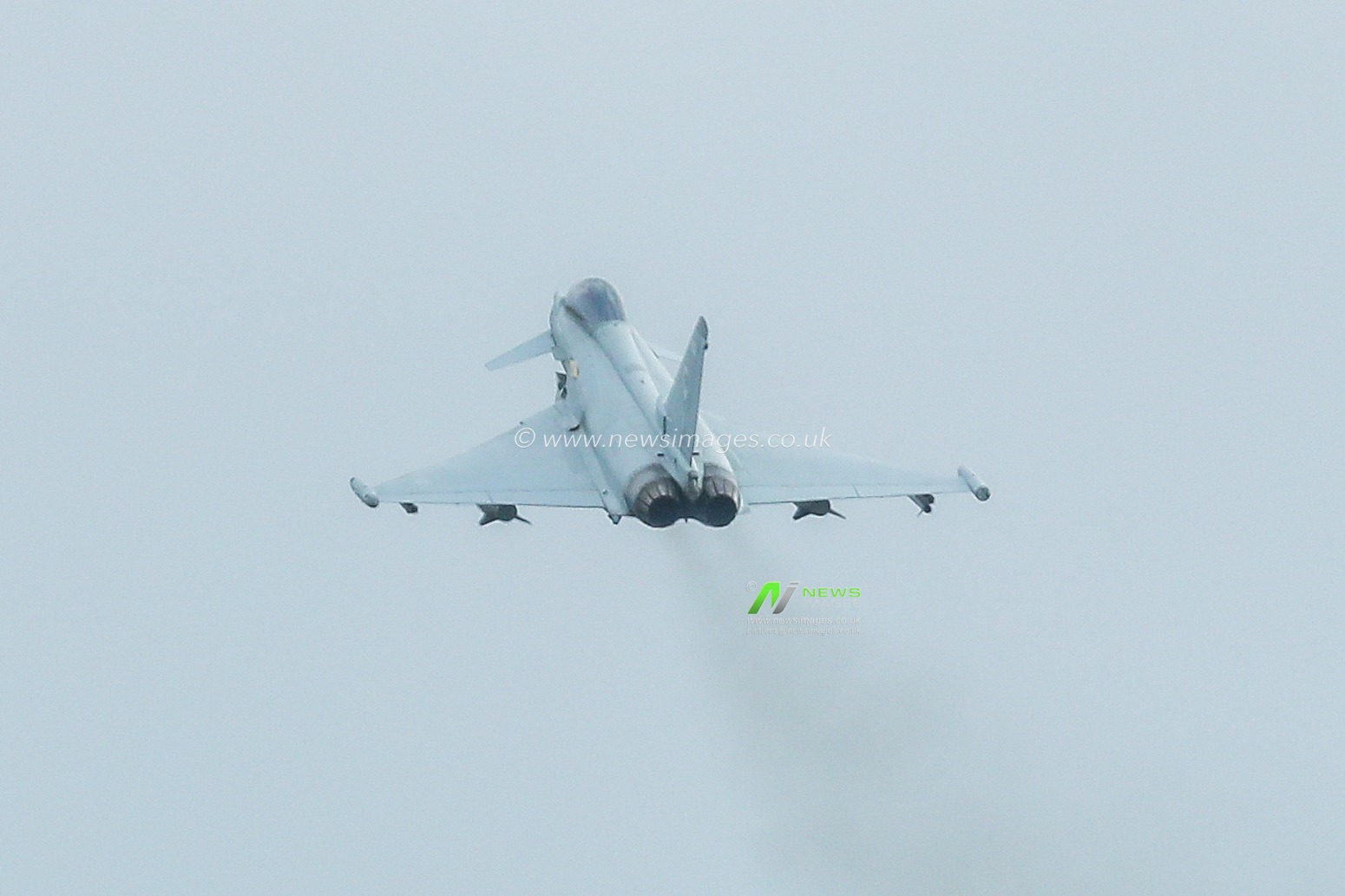 An RAF Typhoon FGR4 takes off at RAF Coningsby, Coningsby, United Kingdom, 28th January 2025

(Photo by Izzy Poles/News Images)