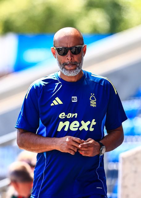 Nuno Espírito Santo Nottingham Forest Manager during the Pre-season friendly match Chesterfield vs Nottingham Forest at SMH Group Stadiumact Stadium, Chesterfield, United Kingdom, 12th July 2025

(Photo by Richard Bierton/News Images)