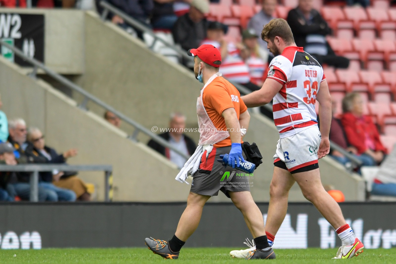 Rob Butler (33) of Leigh Centurions is sent to the sin bin after receiving a yellow card