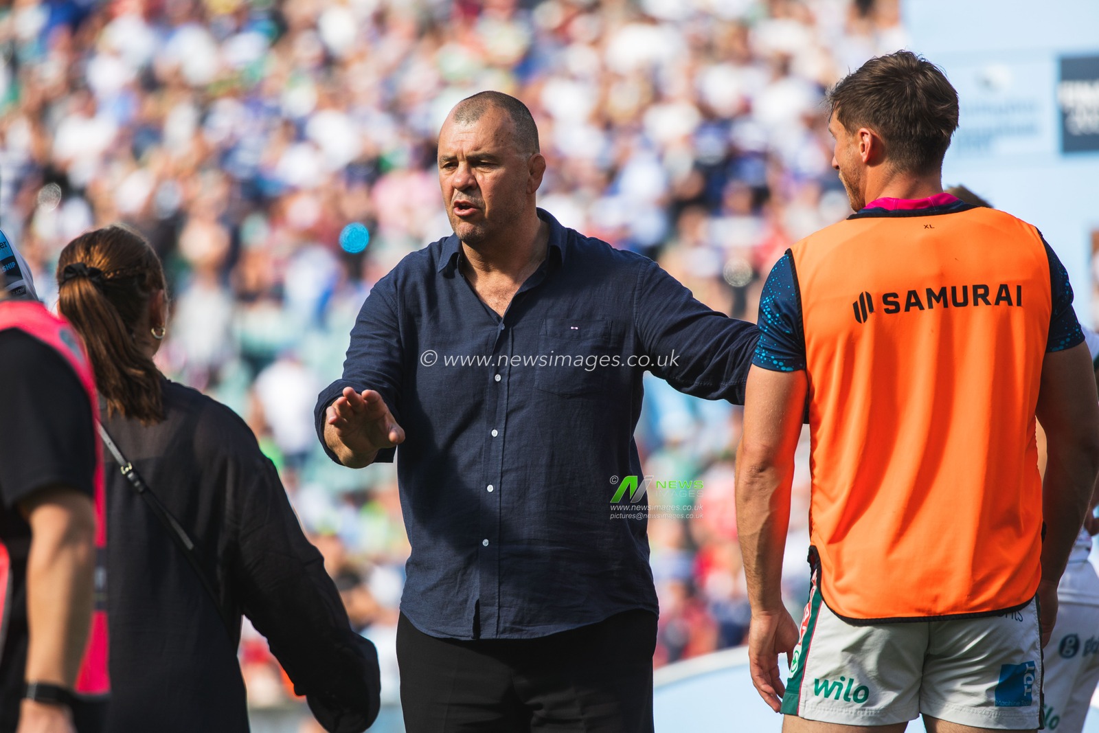 Michael Cheika Head Coach of Leicester Tigers during the Gallagher Premiership Play-off Final 2025 Bath Rugby v Leicester Tigers at Allianz Stadium, Twickenham, United Kingdom, 14th June 2025

(Photo by Craig Evans/News Images)