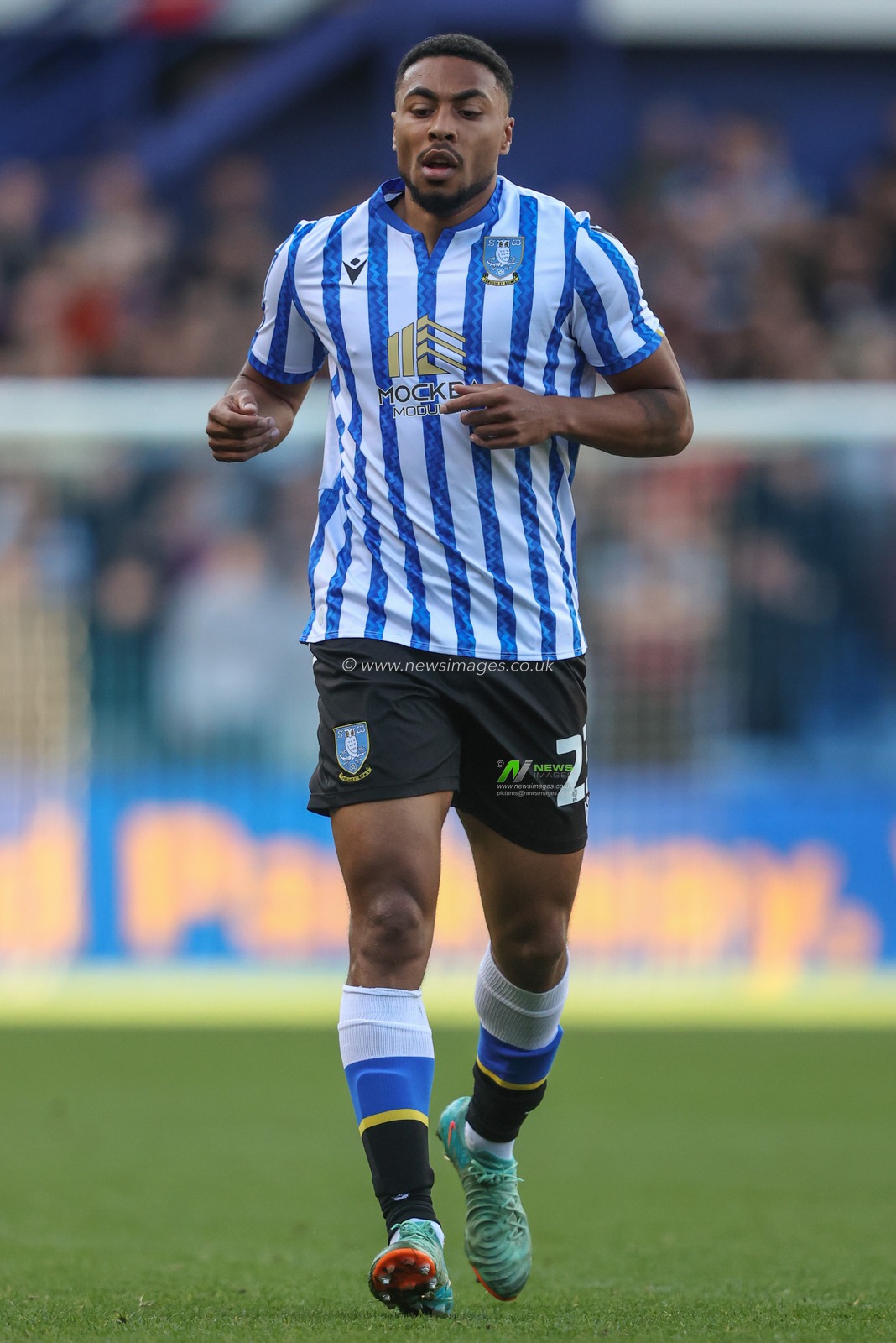 Akin Famewo of Sheffield Wednesday during the Sky Bet Championship match Sheffield Wednesday vs Burnley at Hillsborough, Sheffield, United Kingdom, 19th October 2024

(Photo by Alfie Cosgrove/News Images)