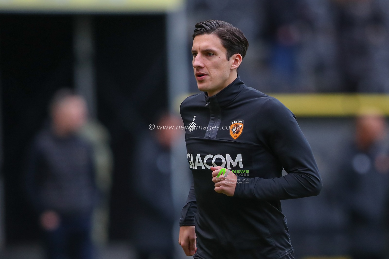 Alfie Jones #5 of Hull City during the pre-game warm up ahead of the Emirates FA Cup Third Round match Hull City vs Fulham at MKM Stadium, Hull, United Kingdom, 7th January 2023

(Photo by Gareth Evans/News Images)