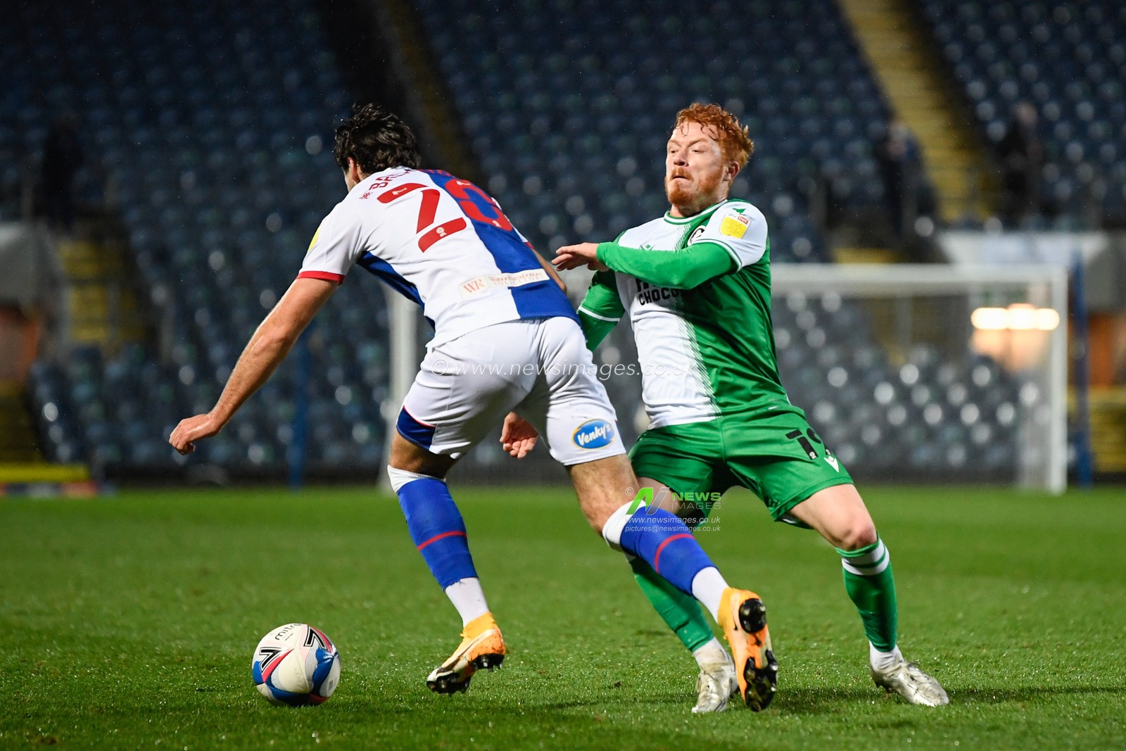 Ryan Woods #19 of Millwall fouls Ben Brereton #20 of Blackburn Rovers