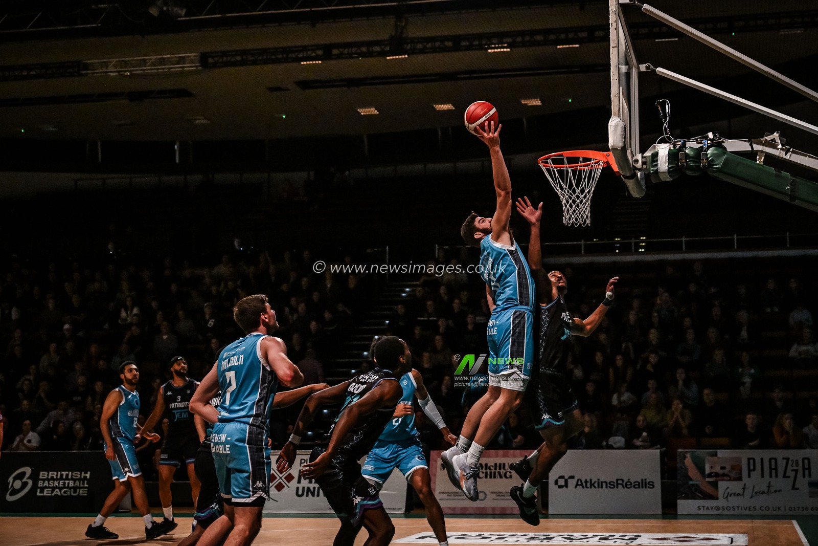 Trent Buttrick #0 of Caledonia Gladiators wins rebound during the British Basketball Championship match Plymouth City Patriots vs Caledonia Gladiators at Plymouth Pavilions, Plymouth, United Kingdom, 3rd November 2023

(Photo by Craig Thomas/News Images)