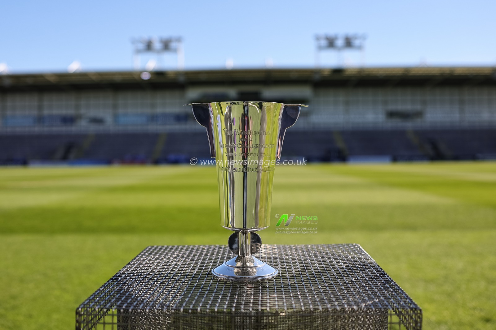 The Warrington and Wigan Challenge Cup trophy during the Betfred Super League round 9 match Warrington Wolves vs Wigan Warriors at The Halliwell Jones Stadium, Warrington, United Kingdom on 24 April 2026

(Photo by Mark Cosgrove/News Images)
