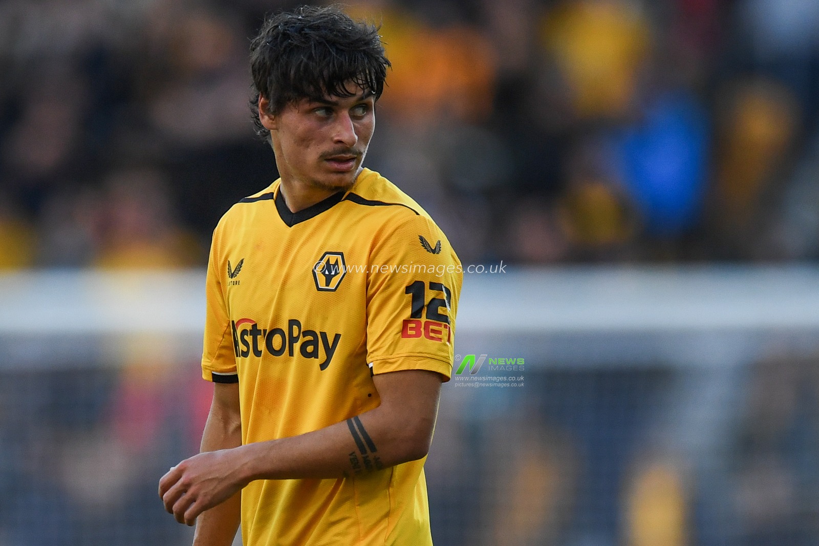 Hugo Bueno #64 of Wolverhampton Wanderers during the Premier League match Wolverhampton Wanderers vs Leicester City at Molineux, Wolverhampton, United Kingdom, 23rd October 2022

(Photo by Mike Jones/News Images)