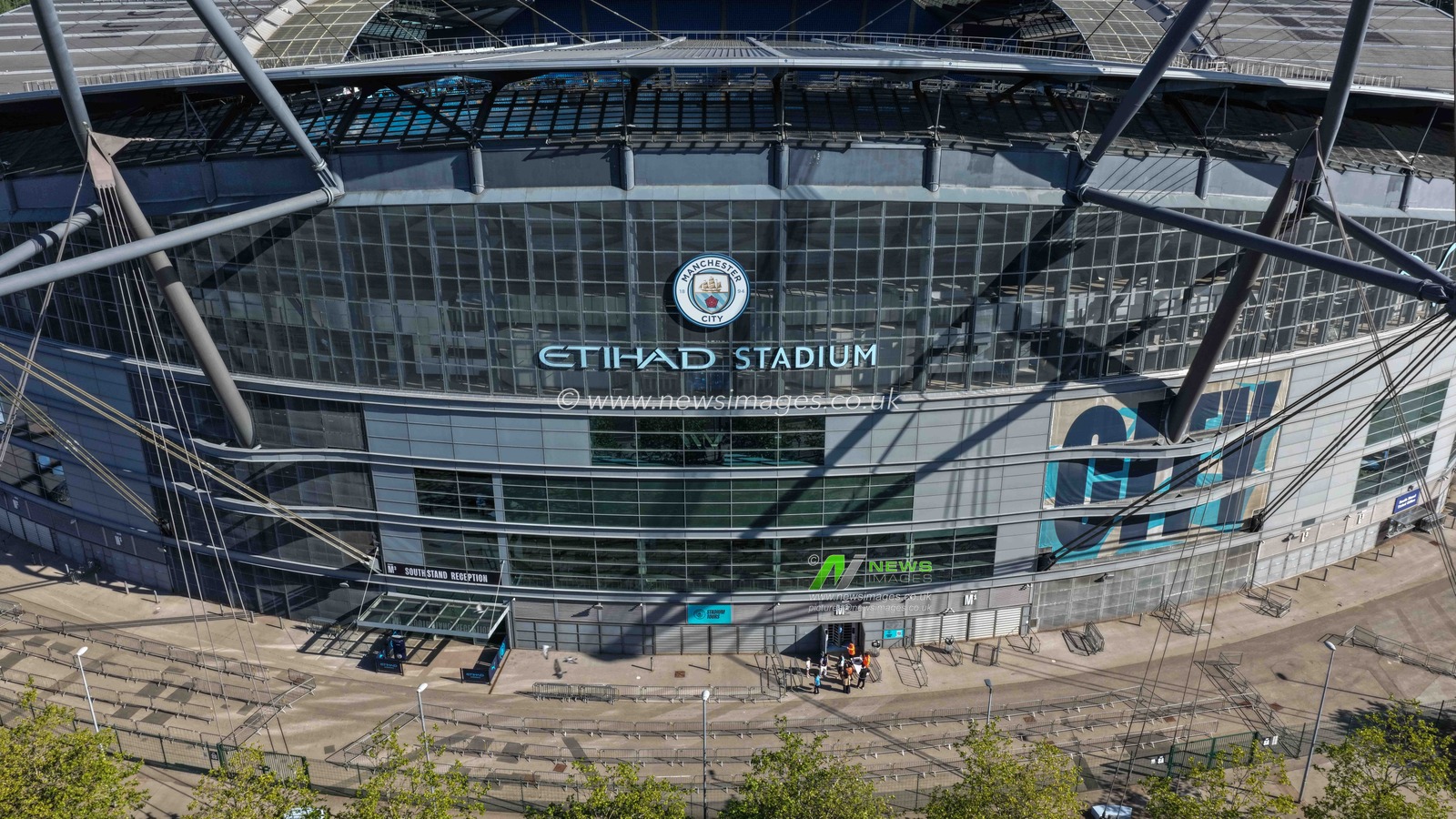 An aerial view of The Etihad Stadium during the Premier League match Manchester City vs Aston Villa at Etihad Stadium, Manchester, United Kingdom on 24 May 2026

(Photo by Mark Cosgrove/News Images)