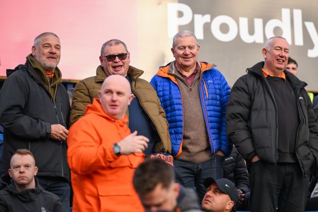 Blackpool fans during the Sky Bet League 1 match Stockport County vs Blackpool at Edgeley Park Stadium, Stockport, United Kingdom, 1st March 2025

(Photo by Craig Thomas/News Images)
