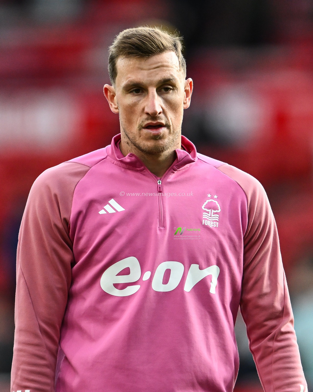 Chris Wood of Nottingham Forest during the pre-game warmup ahead of the Premier League match Nottingham Forest vs Bournemouth at City Ground, Nottingham, United Kingdom, 23rd December 2023

(Photo by Craig Thomas/News Images)