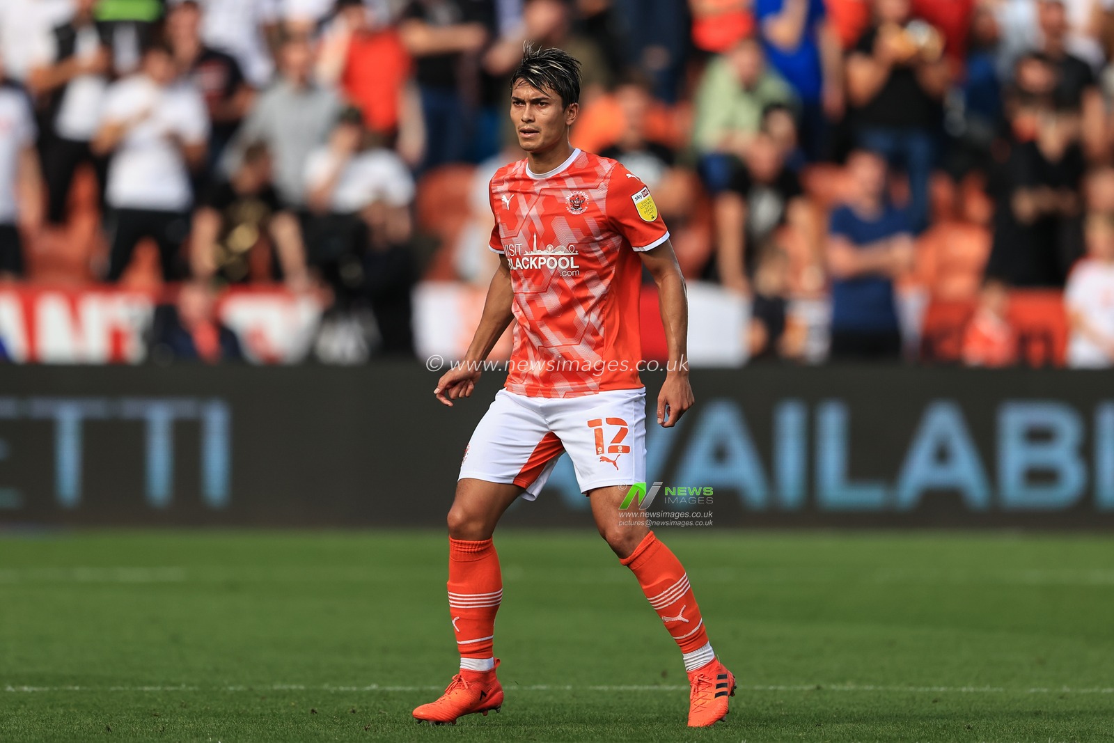 Kenny Dougall #12 of Blackpool during the game