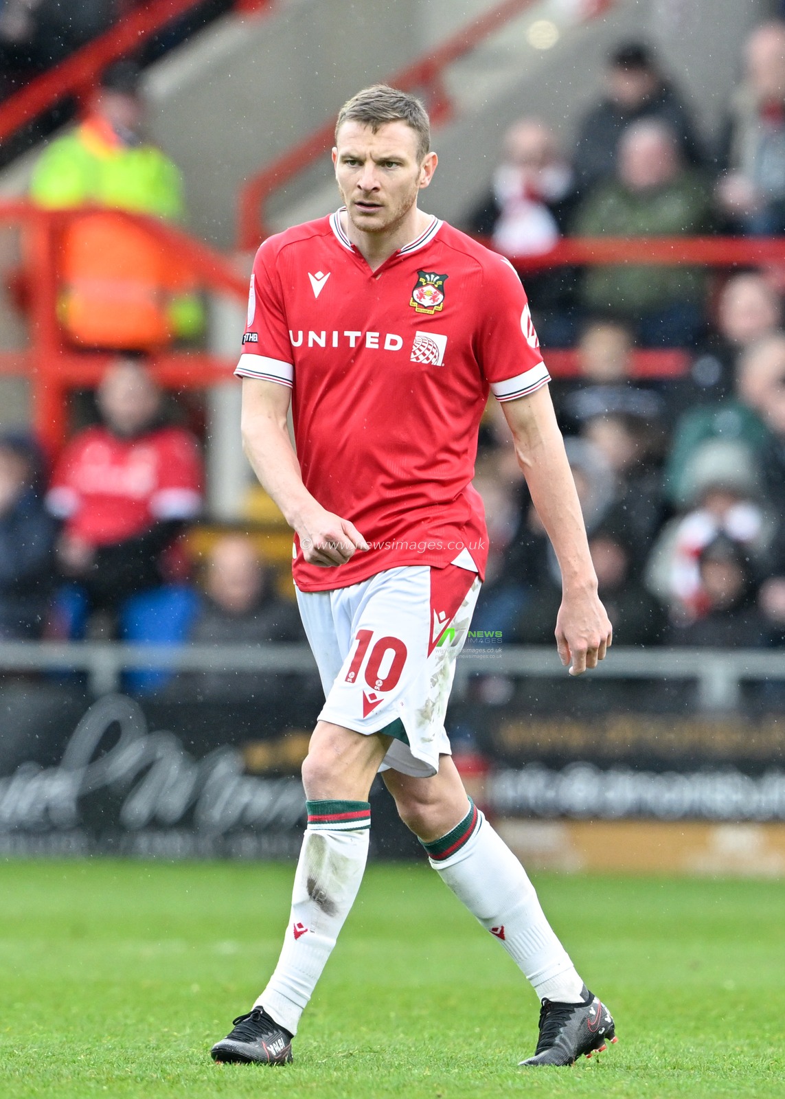 Paul Mullin of Wrexham, during the Sky Bet League 2 match Wrexham vs Stockport County at SToK Cae Ras, Wrexham, United Kingdom, 27th April 2024

(Photo by Cody Froggatt/News Images)