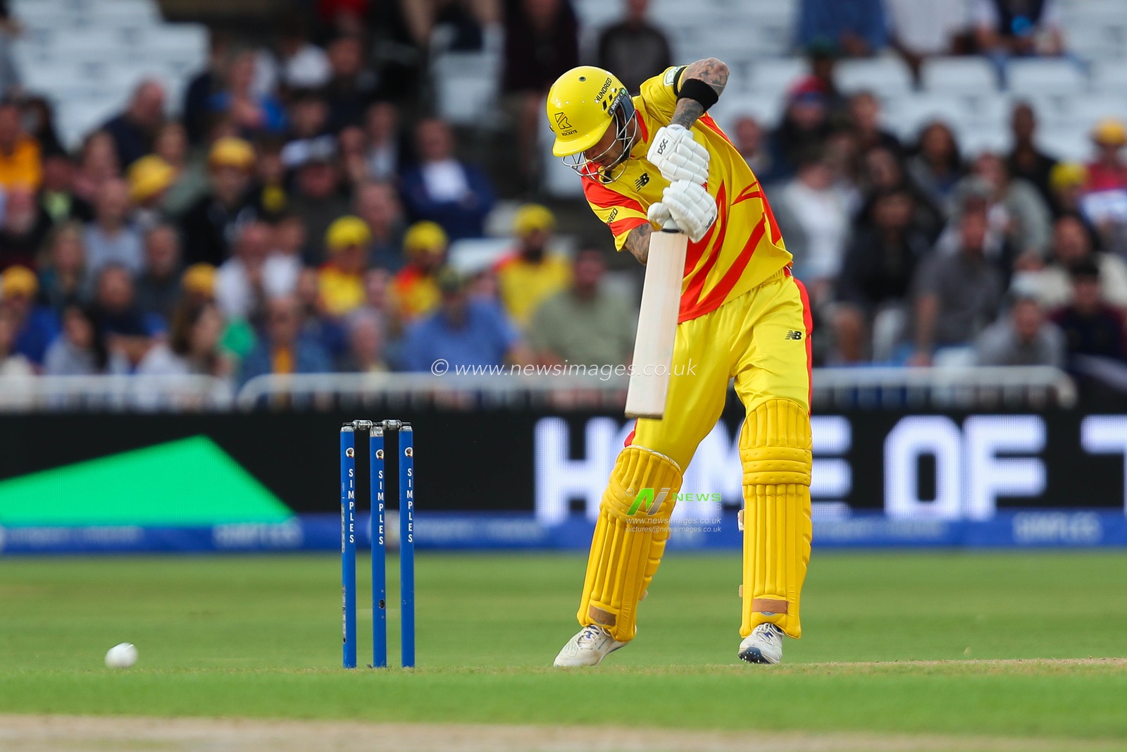 Alex Hales of Trent Rockets hits the ball for four runs during the The Hundred match Trent Rockets vs London Spirit at Trent Bridge, Nottingham, United Kingdom, 7th August 2024

(Photo by Izzy Poles/News Images)