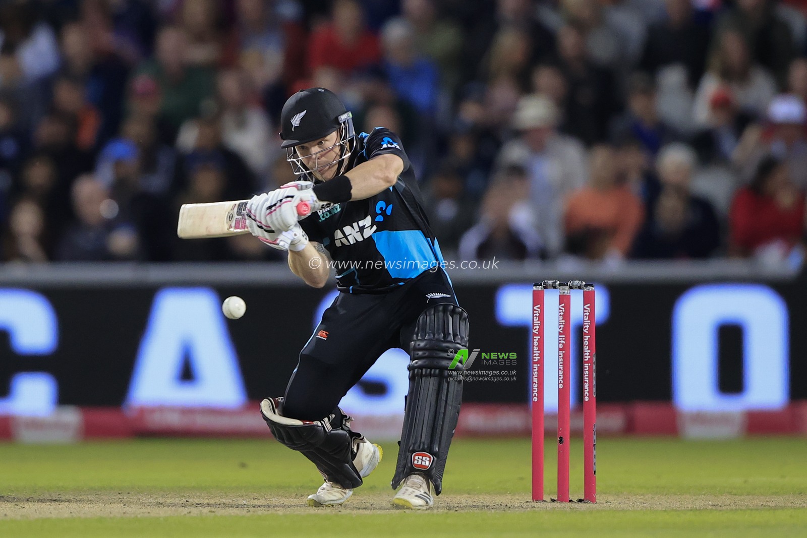 Tim Seifert #43 of New Zealand in batting action during the Second Vitality T20 International match England vs New Zealand at Old Trafford, Manchester, United Kingdom, 1st September 2023

(Photo by Conor Molloy/News Images)