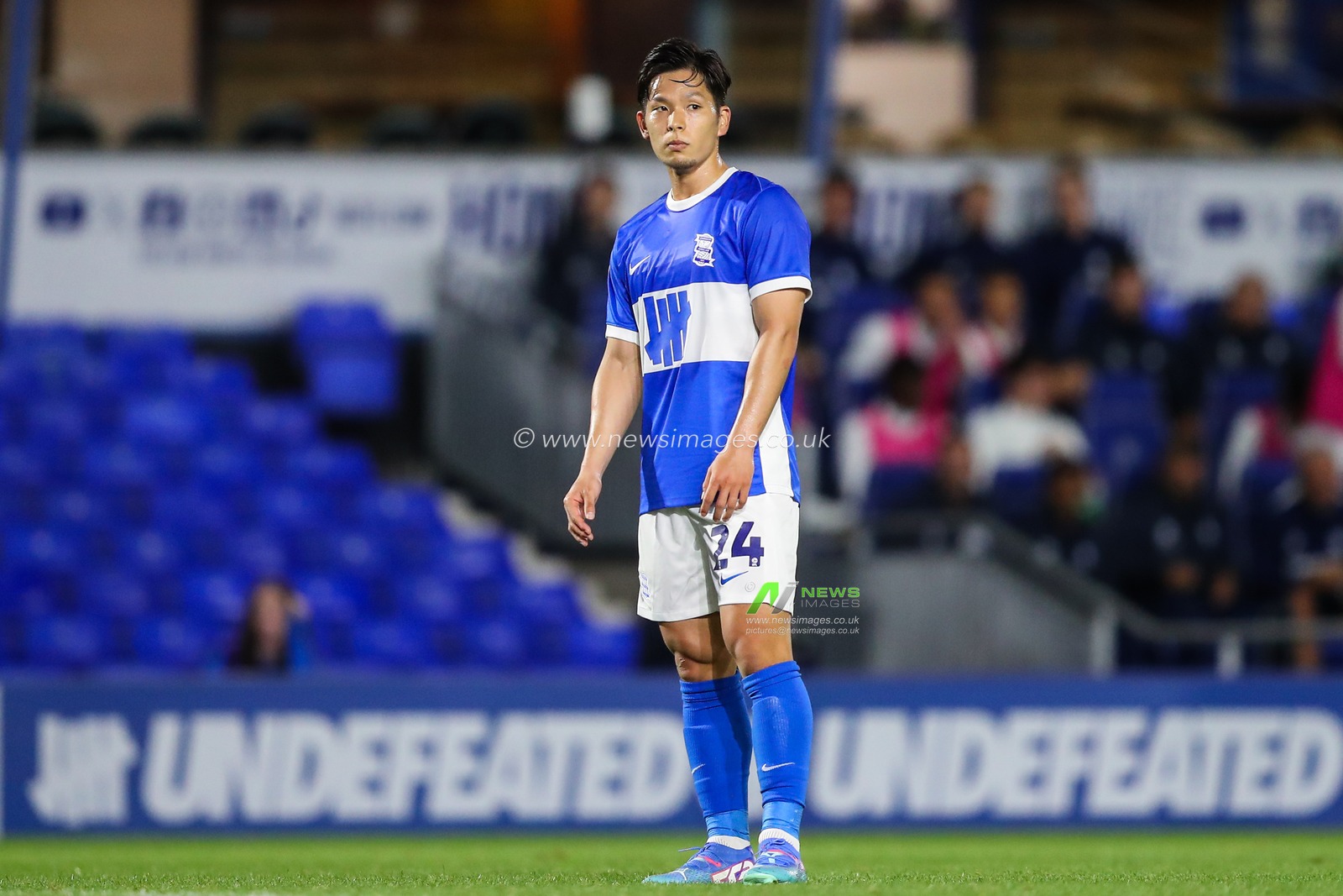Tomoki Iwata of Birmingham City during the Bristol Street Motors Trophy match Birmingham City vs Walsall at St. Andrew's @ Knighthead Park, Birmingham, United Kingdom, 3rd September 2024

(Photo by Gareth Evans/News Images)