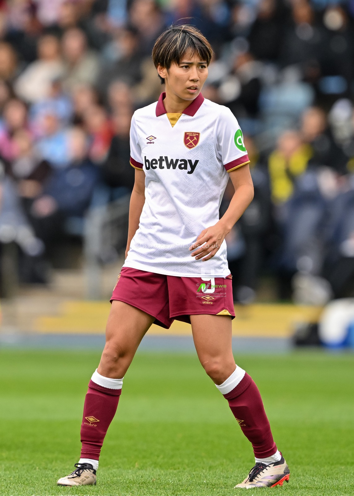 Riko Ueki of West Ham United Women during the The Barclays Women's Super League match Manchester City Women vs West Ham United Women at Joie Stadium, Manchester, United Kingdom, 6th October 2024

(Photo by Cody Froggatt/News Images)