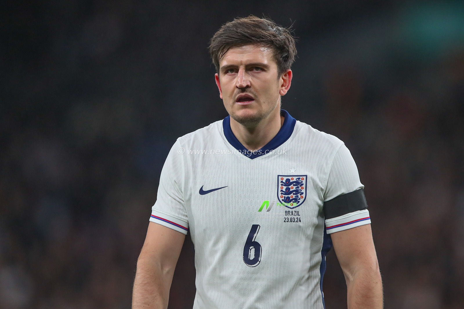 Harry Maguire of England during the International Friendly match England vs Brazil at Wembley Stadium, London, United Kingdom, 23rd March 2024

(Photo by Gareth Evans/News Images)