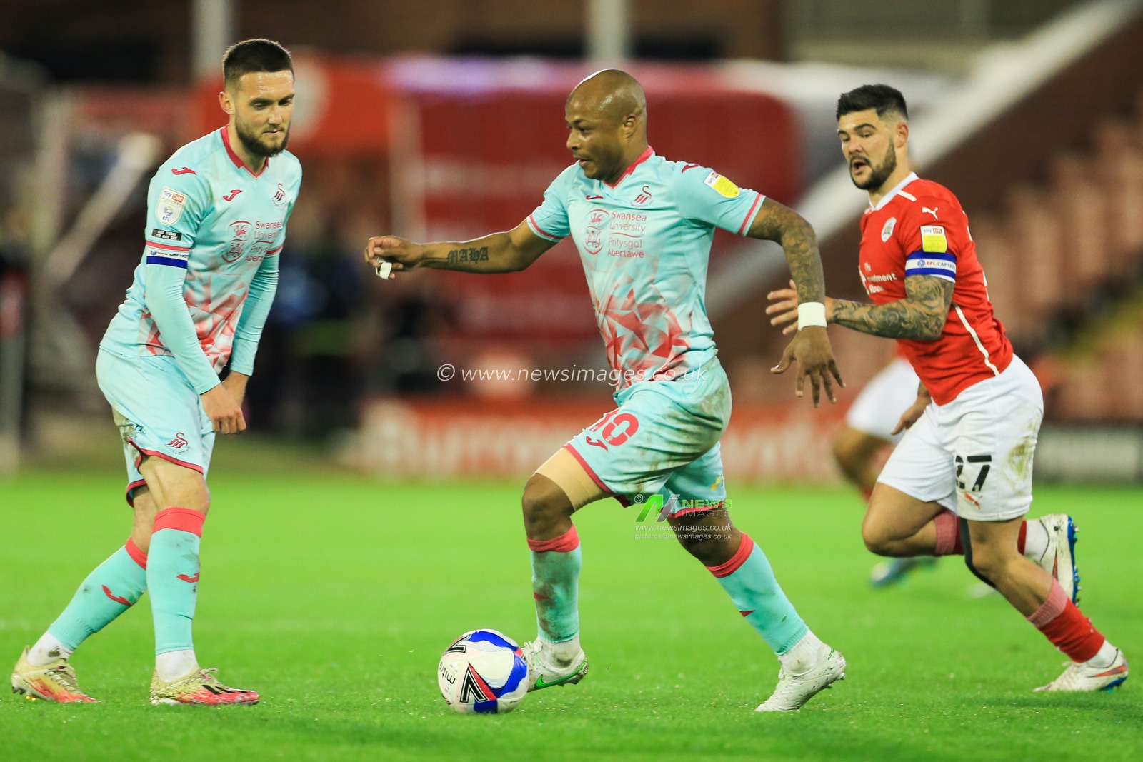 Andre Ayew #10 of Swansea City during the game