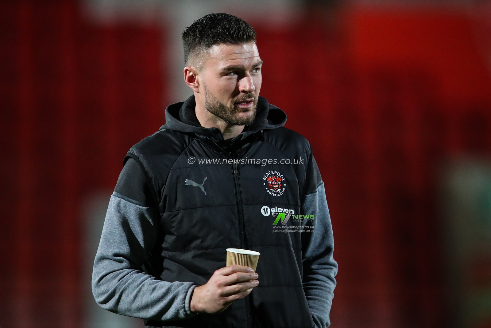 Richard O'Donnell of Blackpool arrives ahead of the Sky Bet League 1 match Cheltenham Town vs Blackpool at The Completely-Suzuki Stadium, Cheltenham, United Kingdom, 13th February 2024

(Photo by Gareth Evans/News Images)