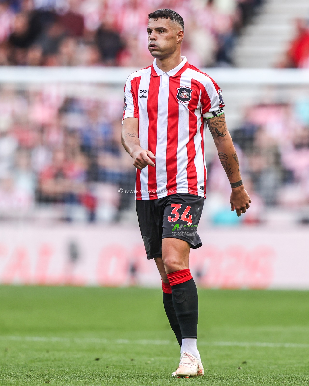 Granit Xhaka of Sunderland during the Premier League match Sunderland vs Fulham at Stadium Of Light, Sunderland, United Kingdom on 30 August 2026

(Photo by Alfie Cosgrove/News Images)