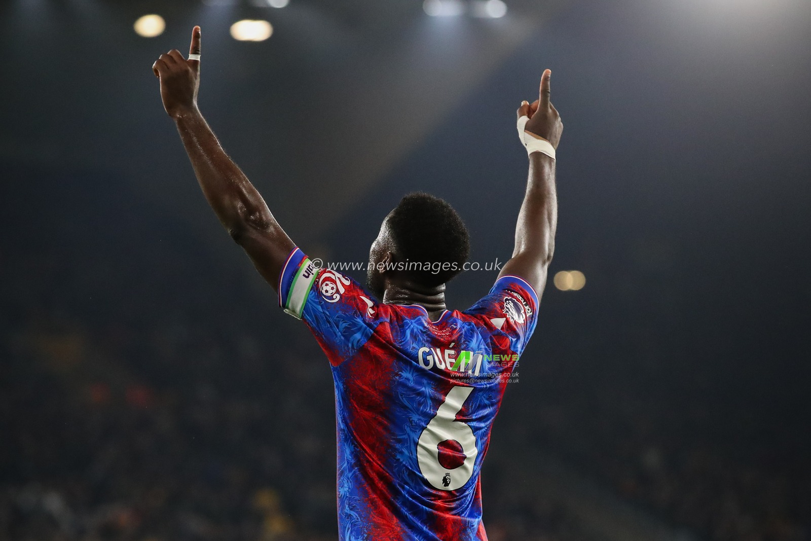 Marc GuÃ©hi of Crystal Palace celebrates his goal to make it 2-2 during the Premier League match Wolverhampton Wanderers vs Crystal Palace at Molineux, Wolverhampton, United Kingdom, 2nd November 2024

(Photo by Gareth Evans/News Images)