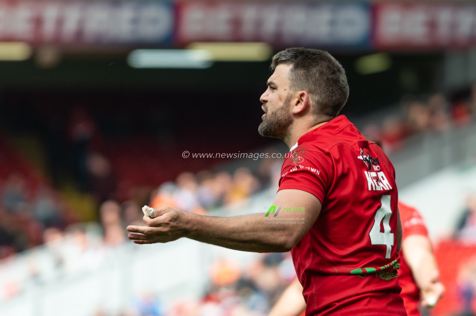 26th May 2019 , Anfield Stadium, Liverpool, England; Dacia Magic Weekend, Betfred Super League Round 16, Leeds Rhinos vs London Broncos ; Elliot Kear of London Broncos 

Credit: Richard Long/News Images