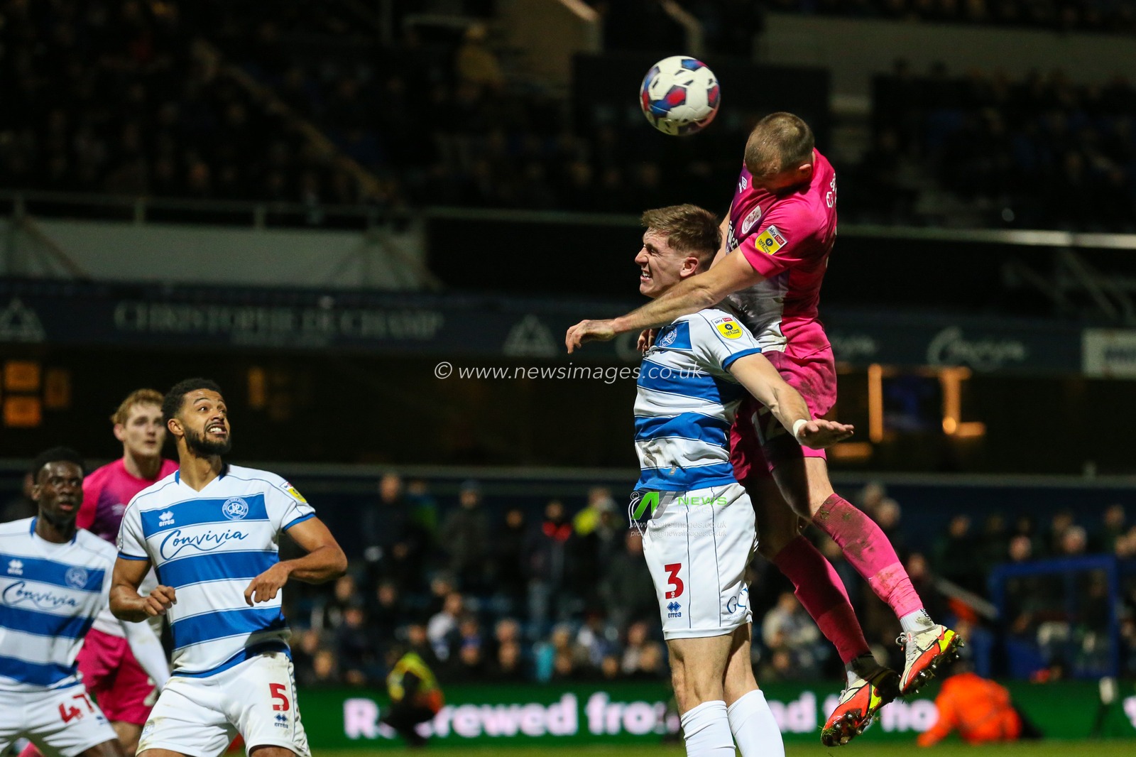 William Boyle #12 of Huddersfield Town heads at goal during the Sky Bet Championship match Queens Park Rangers vs Huddersfield Town at Kiyan Prince Foundation Stadium, London, United Kingdom, 8th November 2022

(Photo by Arron Gent/News Images)