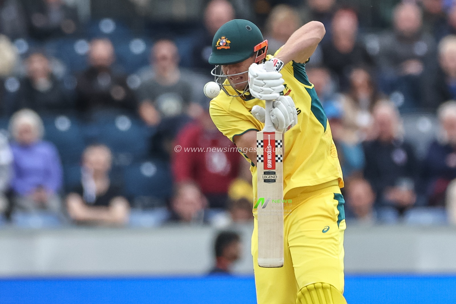 Cameron Green of Australia is hit with the ball during the Third Metro Bank One Day International match England vs Australia at The Seat Unique Riverside, Chester-le-street, United Kingdom, 24th September 2024

(Photo by Mark Cosgrove/News Images)
