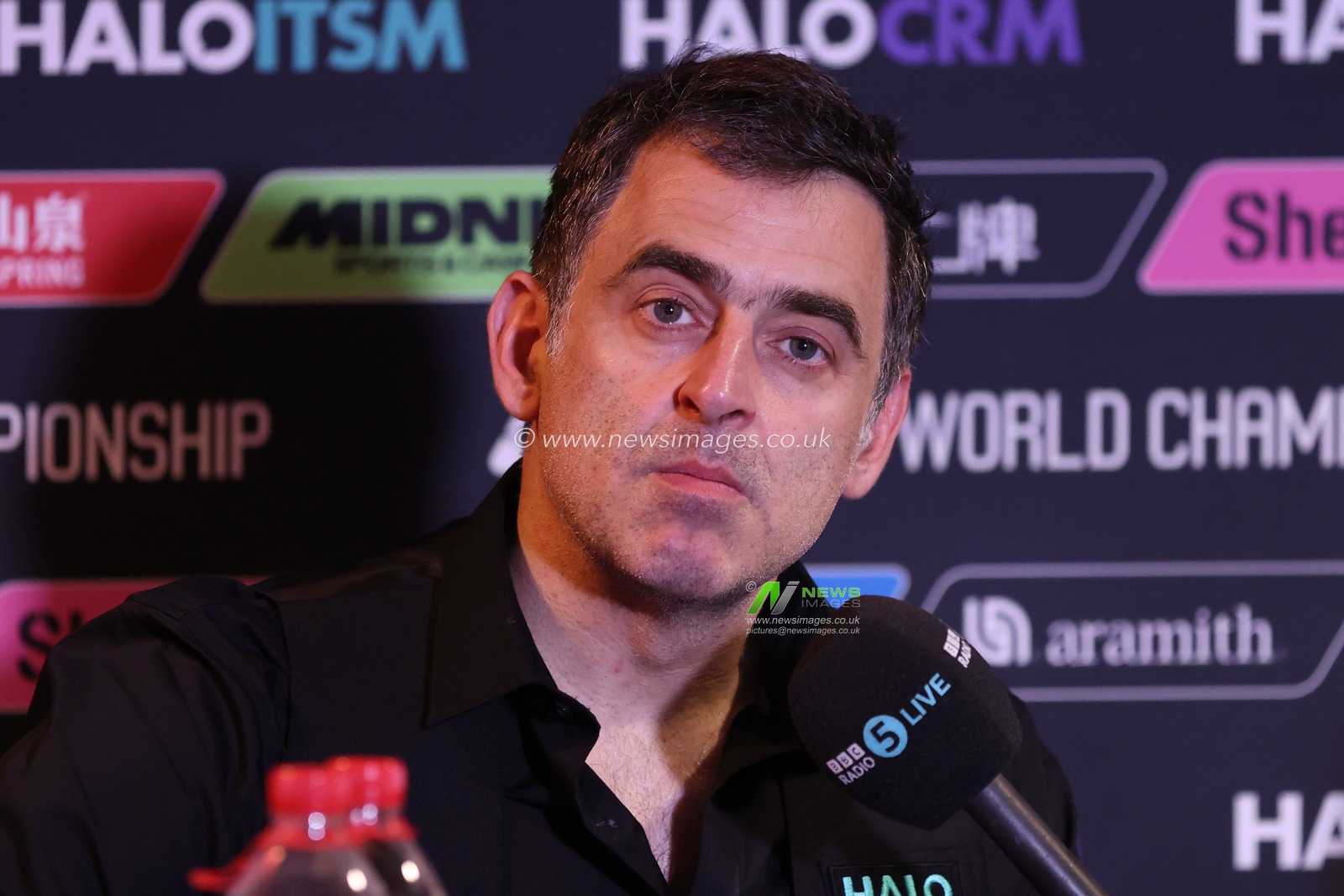 Ronnie O'Sullivan of England during a press conference following the game against Pang Junxu of China on day ten of the 2025 Halo World Snooker Championship at Crucible Theatre, Sheffield, United Kingdom, 28th April 2025

(Photo by Alex Roebuck/News Images)