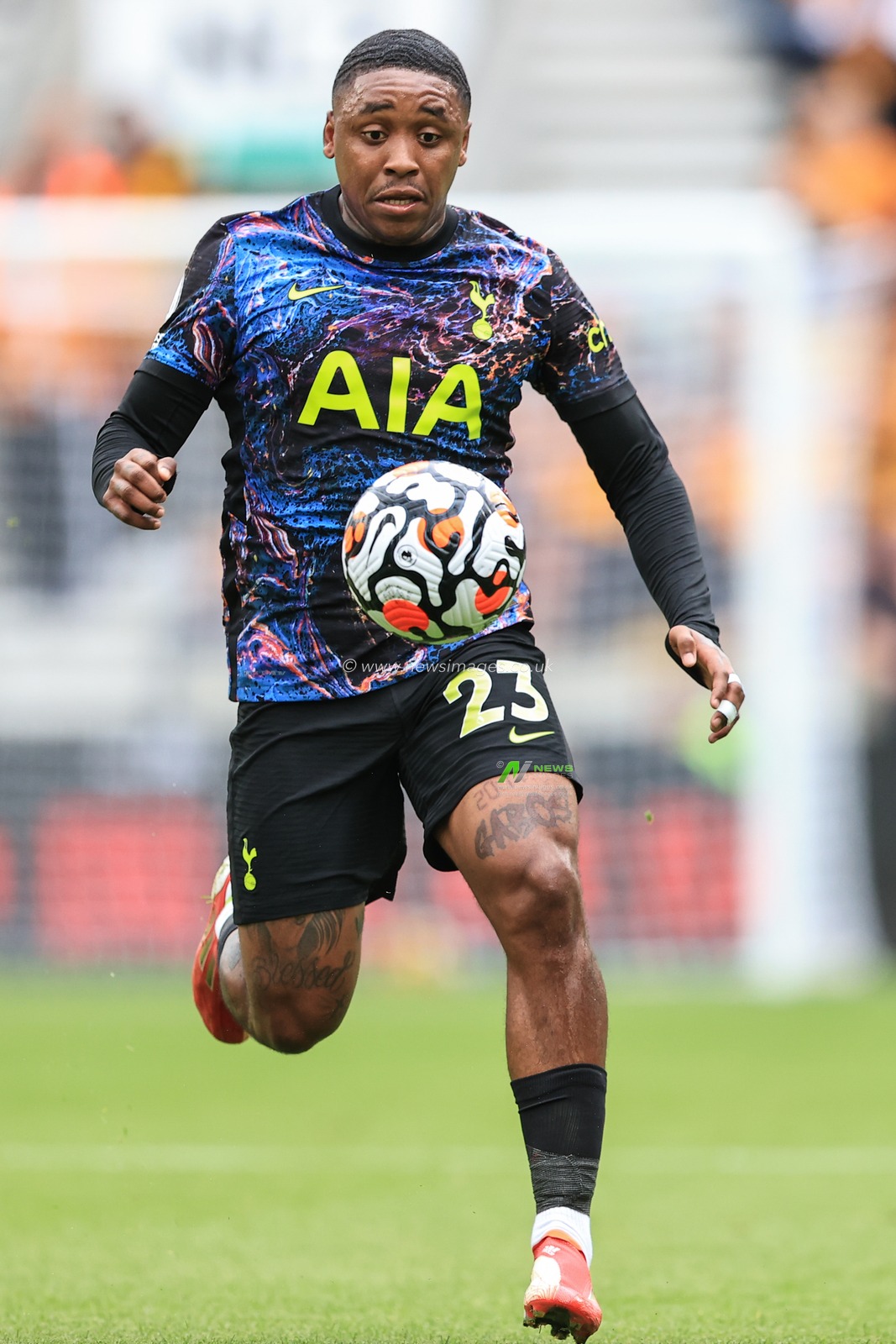 Steven Bergwijn #23 of Tottenham Hotspur in action during the game