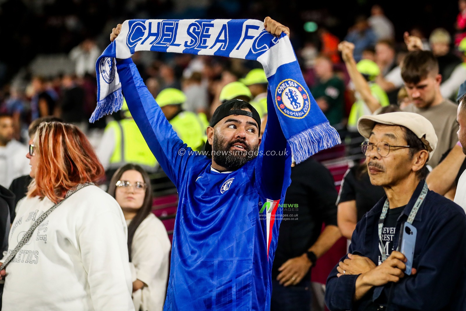 Chelsea fans celebrate after the teams victory following the Premier League match West Ham United vs Chelsea at London Stadium, London, United Kingdom, 22nd August 2025

(Photo by Izzy Poles/News Images)