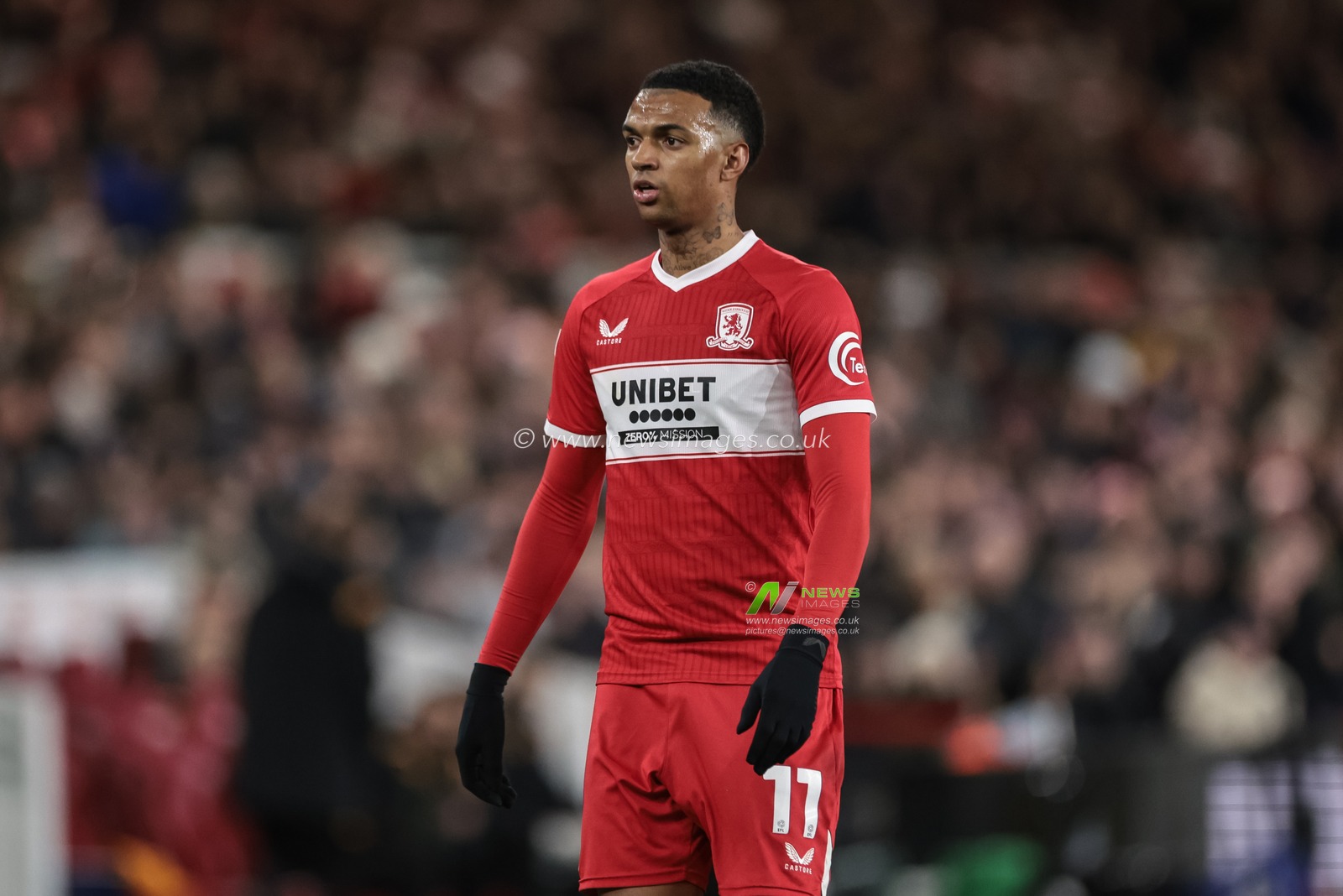 Morgan Whittaker of Middlesbrough during the Sky Bet Championship match Middlesbrough vs Hull City at Riverside Stadium, Middlesbrough, United Kingdom, 29th December 2025

(Photo by Mark Cosgrove/News Images)

*** GER AUT SUI OUT ***