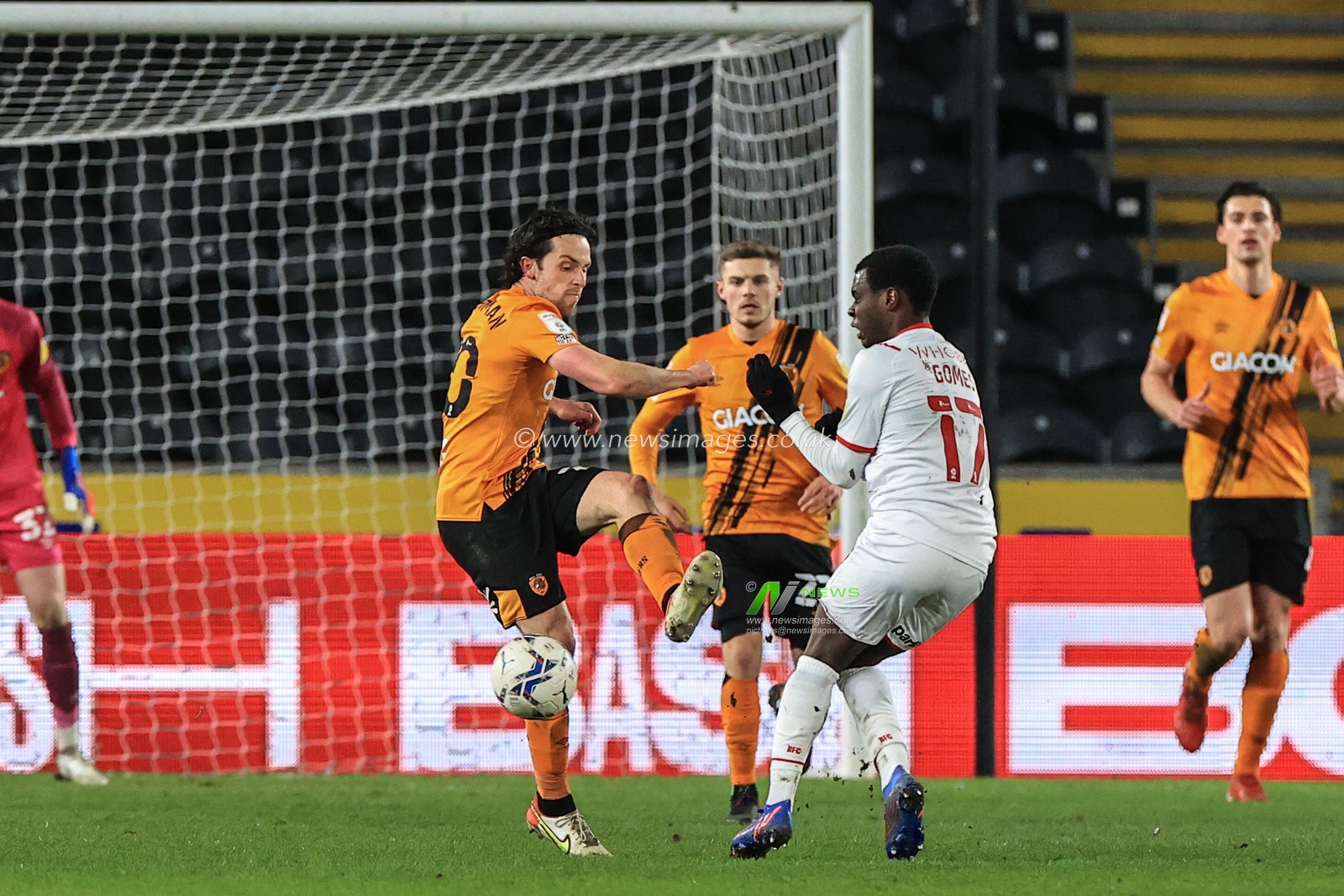 George Honeyman #10 of Hull City clears the ball