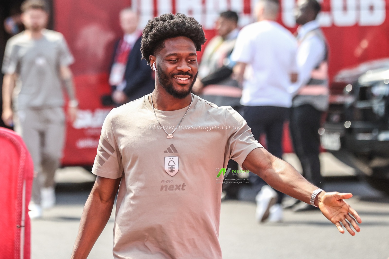 Ola Aina of Nottingham Forest arrives during the Premier League match Nottingham Forest vs Leicester City at City Ground, Nottingham, United Kingdom, 11th May 2025

(Photo by Alfie Cosgrove/News Images)