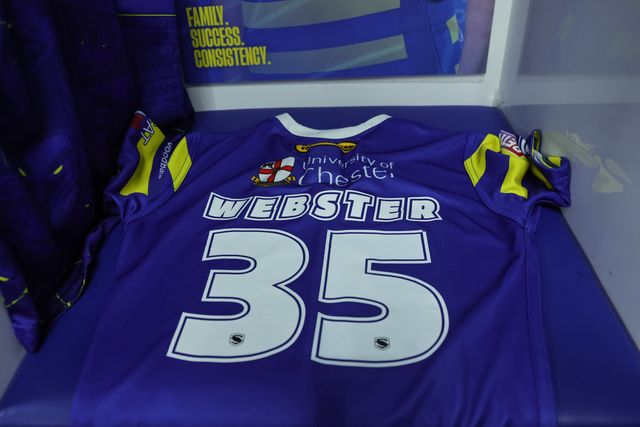 The match shirt of Lachlan Webster of Warrington Wolves who makes his debut during the Betfred Challenge Cup round 4 match Goole Vikings vs Warrington Wolves at The Halliwell Jones Stadium, Warrington, United Kingdom on 14 March 2026

(Photo by Mark Cosgrove/News Images)