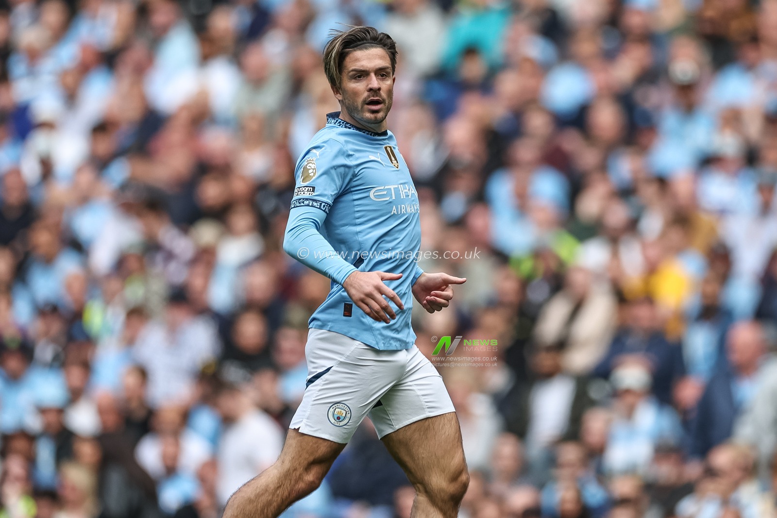 Jack Grealish of Manchester City during the Premier League match Manchester City vs Brentford at Etihad Stadium, Manchester, United Kingdom, 14th September 2024

(Photo by Mark Cosgrove/News Images)