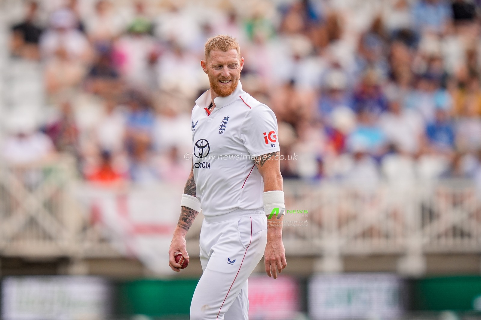 England captain Ben Stokes during the 3rd Rothesay Test Match Day 4 match England vs New Zealand at Trent Bridge, Nottingham, United Kingdom on 28 June 2026

(Photo by Maynard Manyowa/News Images)