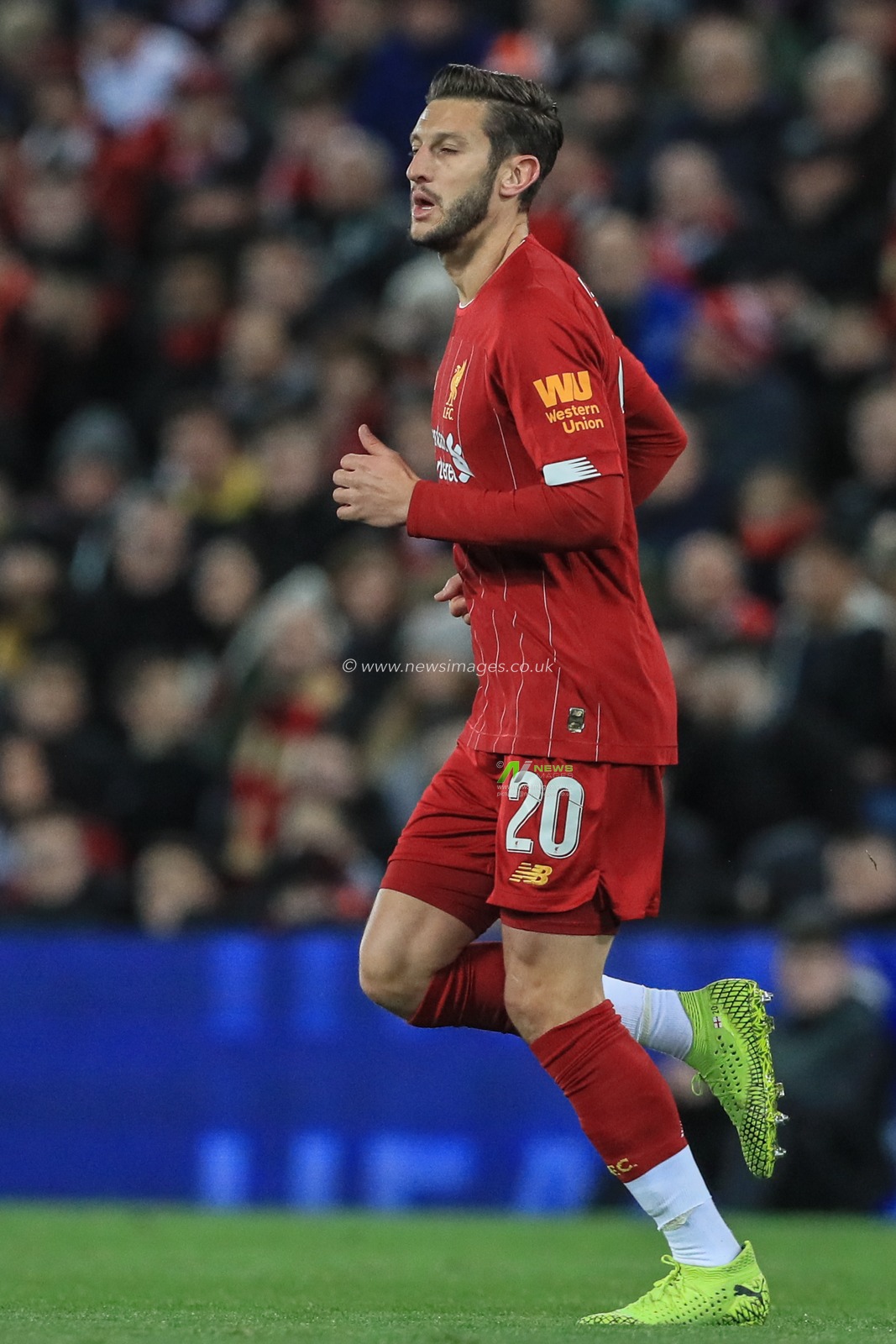 30th October 2019, Anfield, Liverpool, England; Carabao Cup, Liverpool v Arsenal : Adam Lallana (20) of Liverpool during the game

Credit: Mark Cosgrove/News Images
