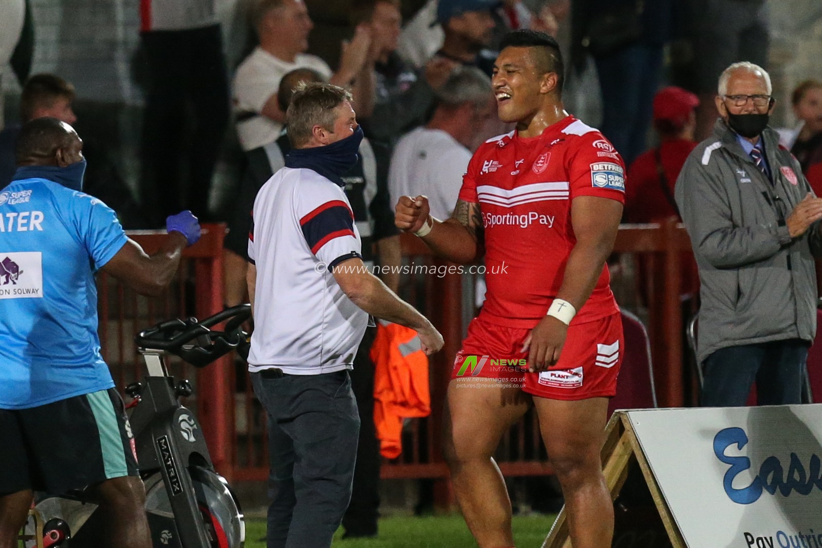 Albert Vete (8) of Hull KR after the final hooter