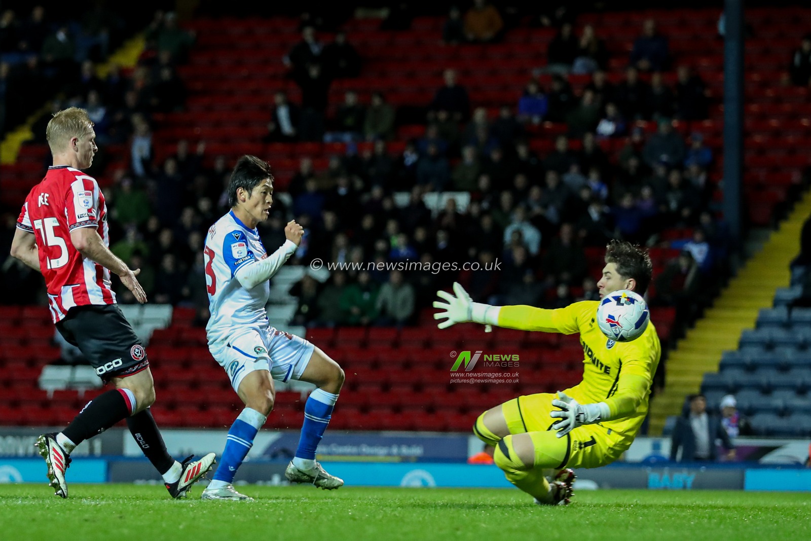Yuki Ohashi of Blackburn Rovers shoots and scores to make it 1-0 during the Sky Bet Championship match Blackburn Rovers vs Sheffield United at Ewood Park, Blackburn, United Kingdom, 21st October 2025

(Photo by Jorge Horsted/News Images)