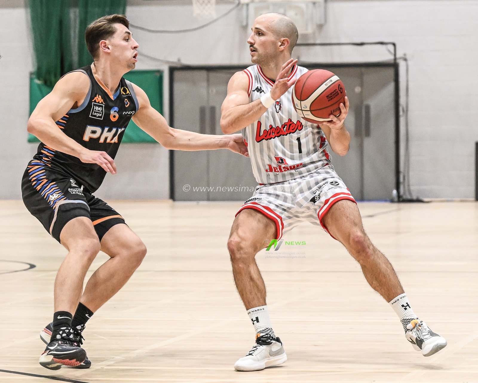 Kimbal Mackenzie of Leicester Riders in action during the British Basketball Championship match Cheshire Phoenix vs Leicester Riders at Ellesmere Port Sports Village, Ellesmere Port, United Kingdom, 12th November 2023

(Photo by Craig Thomas/News Images)