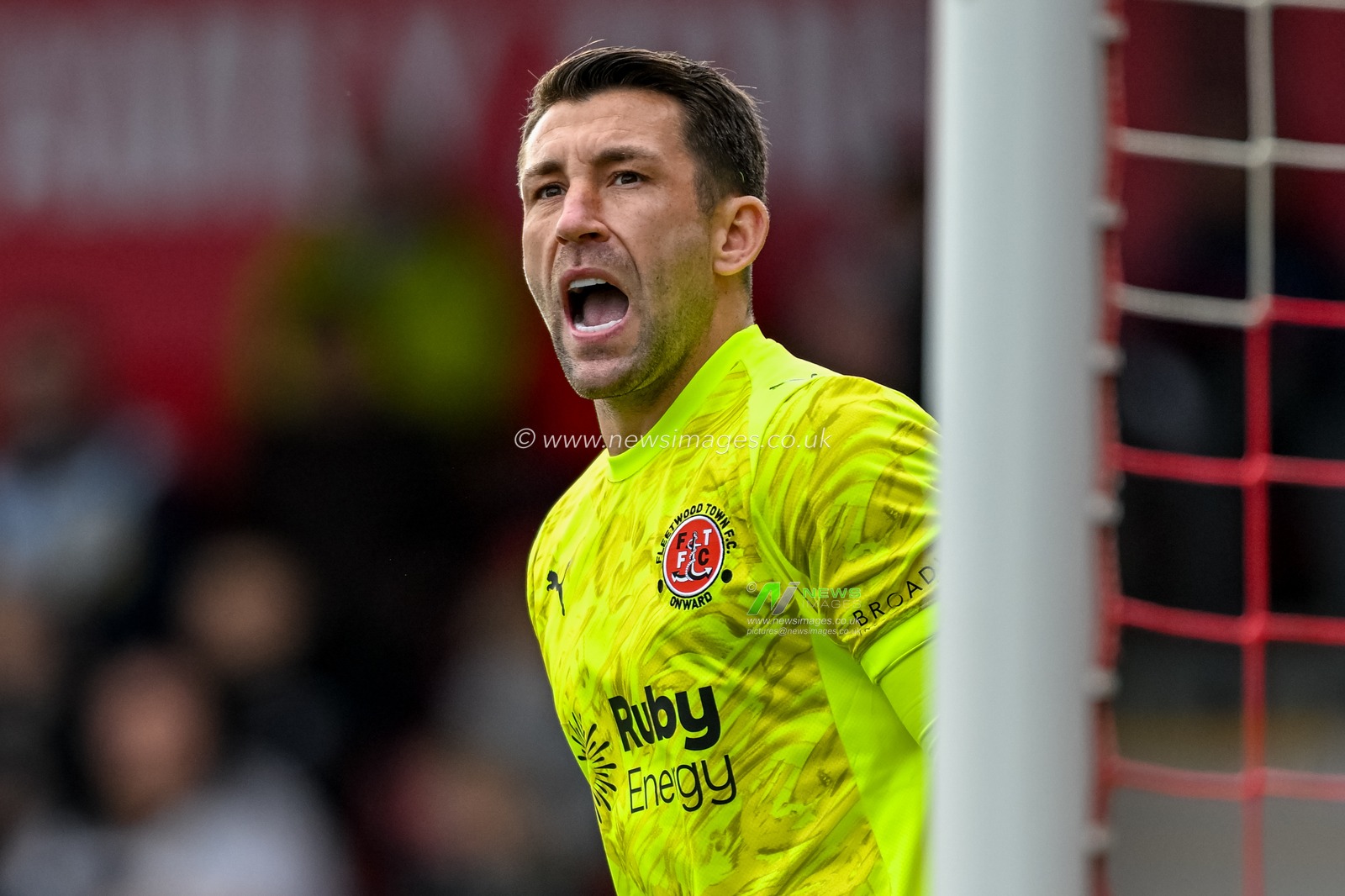 Jay Lynch of Fleetwood Town during the Sky Bet League 2 match Fleetwood Town vs Harrogate Town at Highbury Stadium, Fleetwood, United Kingdom, 11th October 2025

(Photo by Adam Gee/News Images)