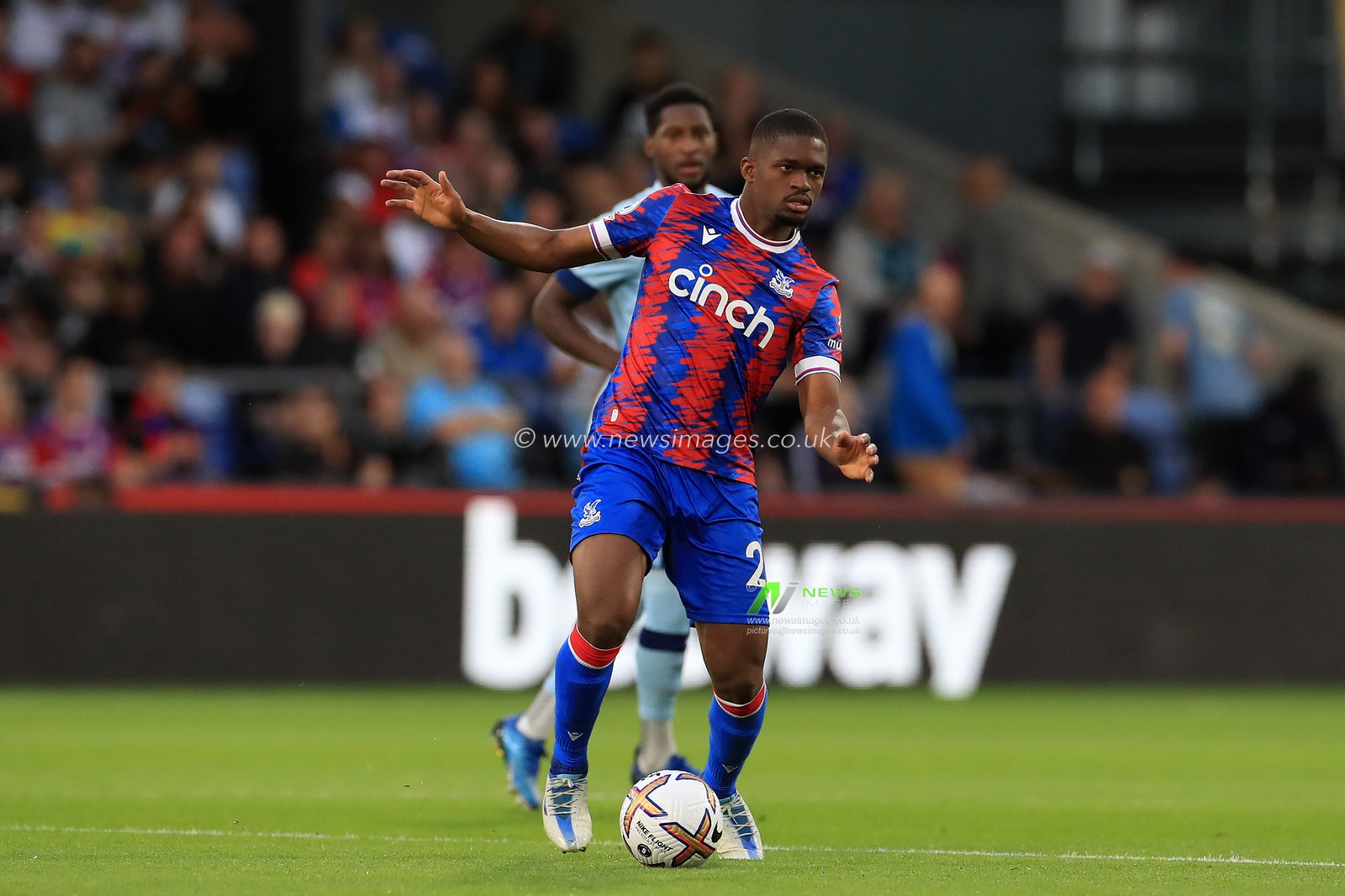 Cheick DoucourÃ© #28 of Crystal Palace in action.