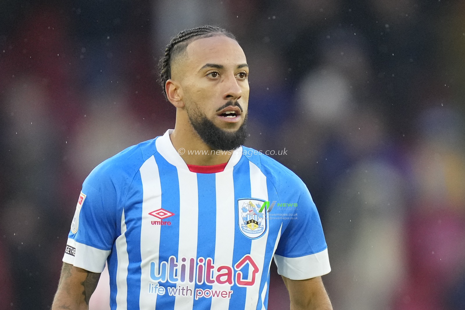 Sorba Thomas #7 of Huddersfield Town lays after returning from the World Cup during the Sky Bet Championship match Sheffield United vs Huddersfield Town at Bramall Lane, Sheffield, United Kingdom, 10th December 2022

(Photo by Steve Flynn/News Images)