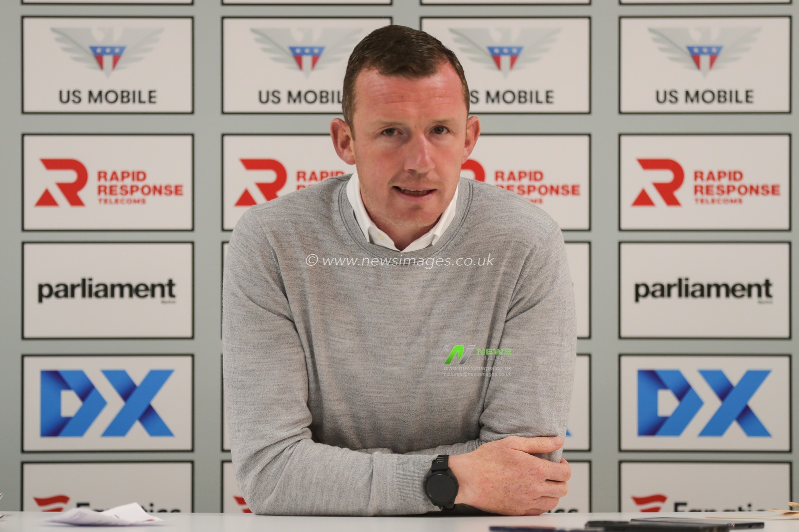 Neill Collins Head coach of Barnsley speaks in the post match press conference during the Sky Bet League 1 match Barnsley vs Portsmouth at Oakwell, Barnsley, United Kingdom, 19th September 2023

(Photo by Alfie Cosgrove/News Images)