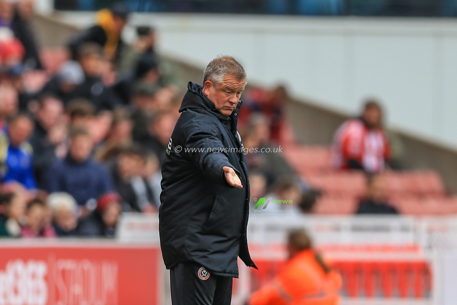 5th May 2019, Bet 365 Stadium, Stoke-on-Trent, England; Sky Bet Championship, Stoke City vs Sheffield United ; Chris Wilder manager of Sheffield United reacts during the game


Credit: Mark Cosgrove/News Images

English Football League images are subject to DataCo Licence