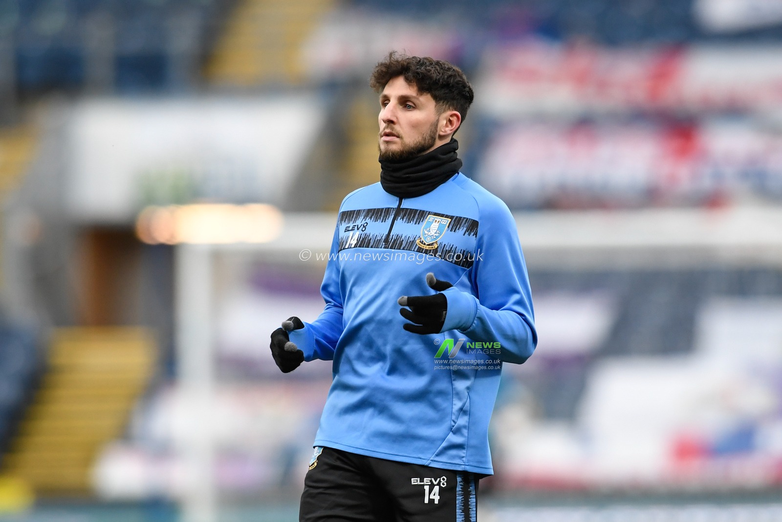 Matt Penney #14 of Sheffield Wednesday warming up before the game