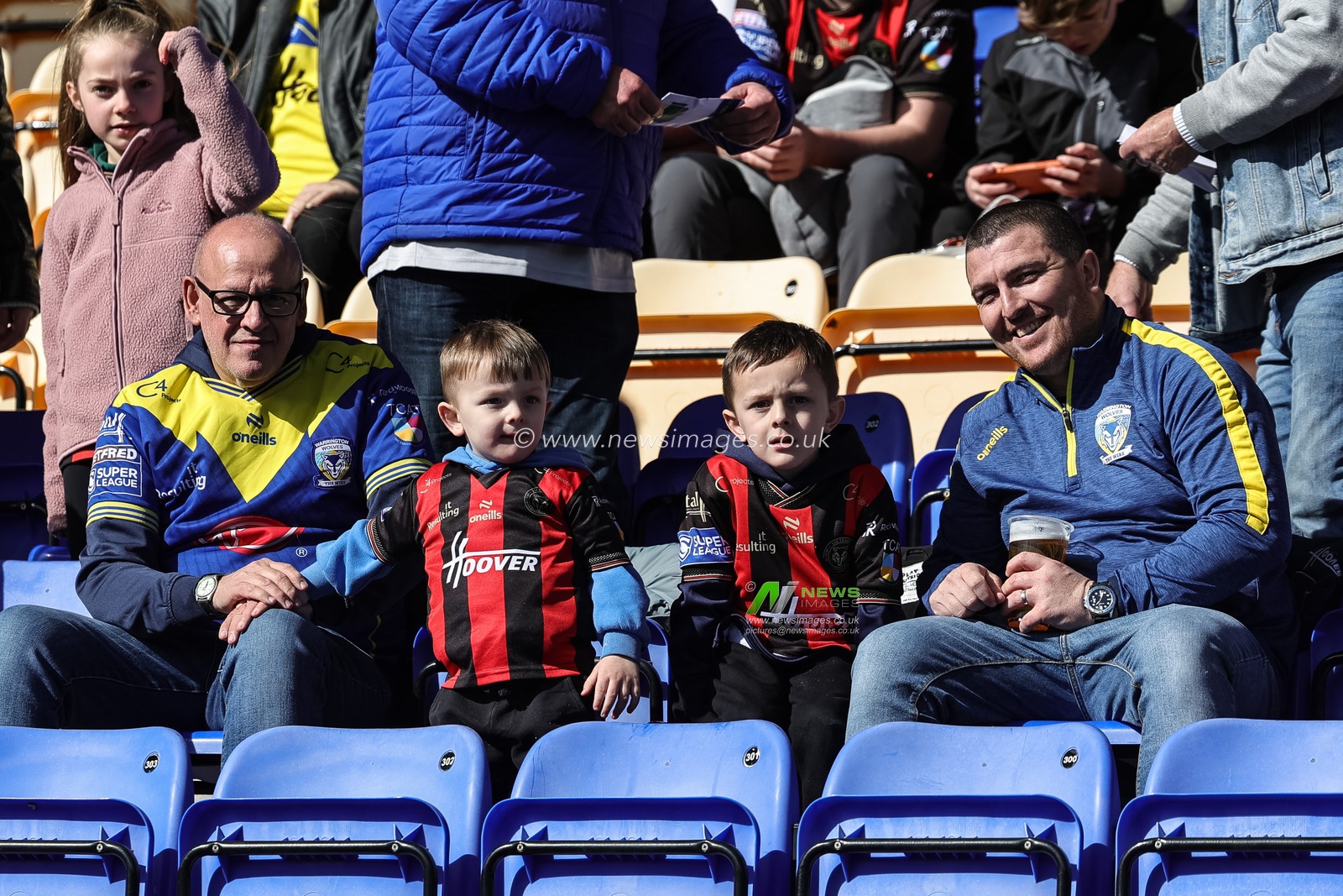 Warrington fans watching the pre-game warmup during the Betfred Challenge Cup round 4 match Goole Vikings vs Warrington Wolves at The Halliwell Jones Stadium, Warrington, United Kingdom on 14 March 2026

(Photo by Mark Cosgrove/News Images)