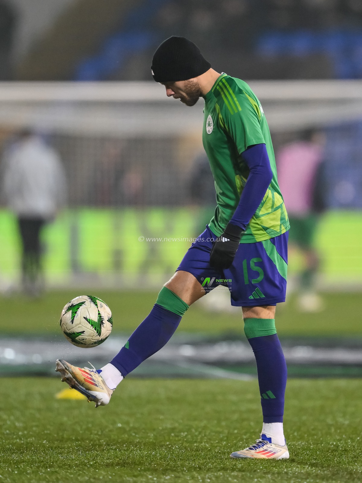 Vassilis Xenopoulos of Panathinaikos during the pre-game warmup ahead of the UEFA Conference League - League Stage The New Saints v Panathinaikos at Croud Meadow, Shrewsbury, United Kingdom, 12th December 2024

(Photo by Craig Thomas/News Images)