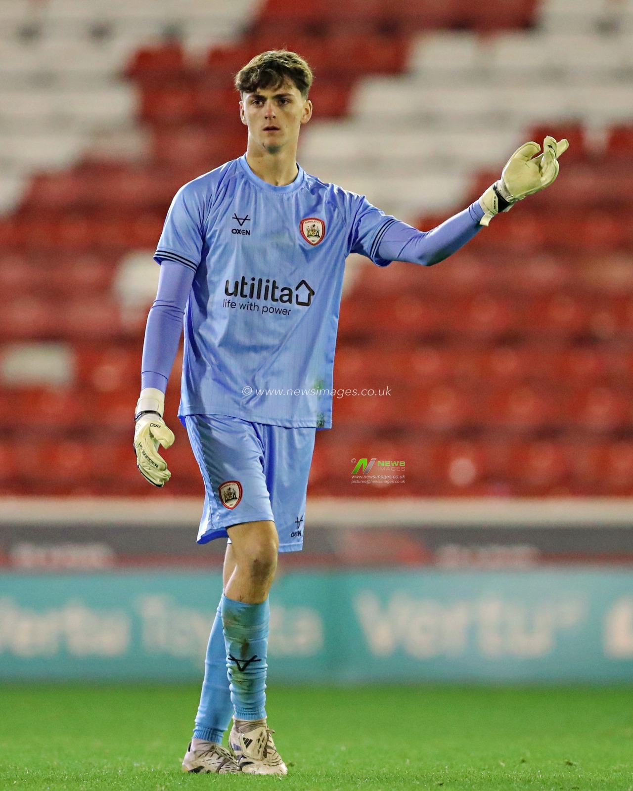 Jake Andrassy of Barnsley FC U18's during the FA Youth Cup U18’s round 2 match Barnsley vs Mansfield Town at Oakwell, Barnsley, United Kingdom, 17th November 2025(Photo by Sam Eaden/News Images)