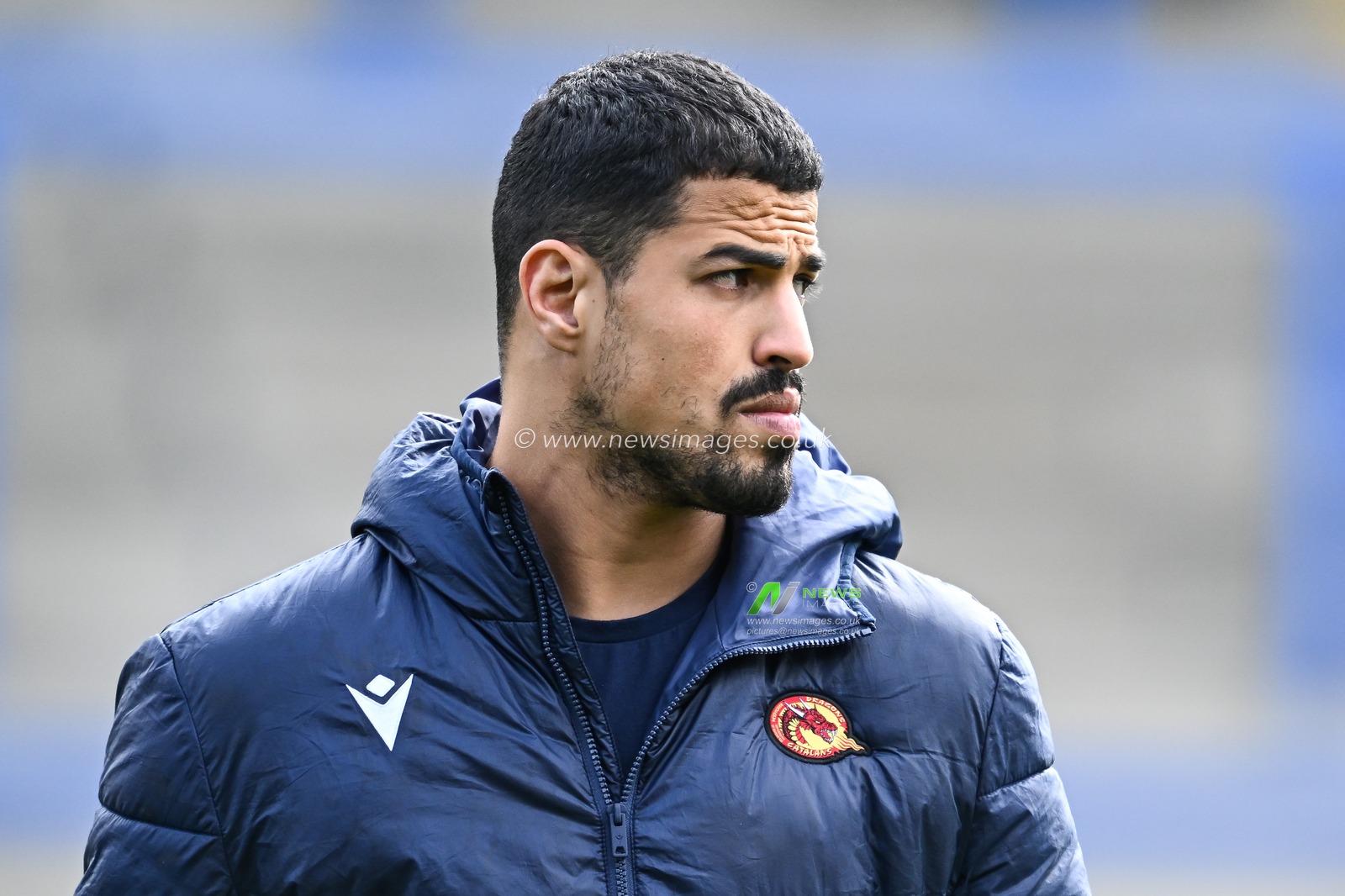 Fouad Yaha of Catalan Dragons arrives  ahead of the Betfred Super League match Warrington Wolves vs Catalans Dragons at Halliwell Jones Stadium, Warrington, United Kingdom, 30th March 2024

(Photo by Craig Thomas/News Images)